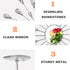 Set 2 Crystal Rhinestone Wall Candle Sconces of Bling Diamond Metal Sunburst Candle Holders Iron Decorative Wall