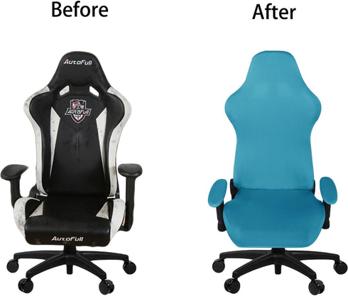 SARAFLORA Gaming Chair Covers, Stretch Washable Slipcovers for Armchair, Swivel Chair, Gaming Chair (Teal, X-Large)