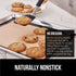 Gorilla Grip Non Stick Silicone Baking Mat Sheet, 2 Pack, Reusable Cookie Sheets, Heat Resistant, Black