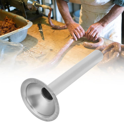 Oumefar Sausage Stuffer Tubes, Stainless Steel Filling Tube, Manual Wide Mouth Funnels for Meat Grinder Accessory