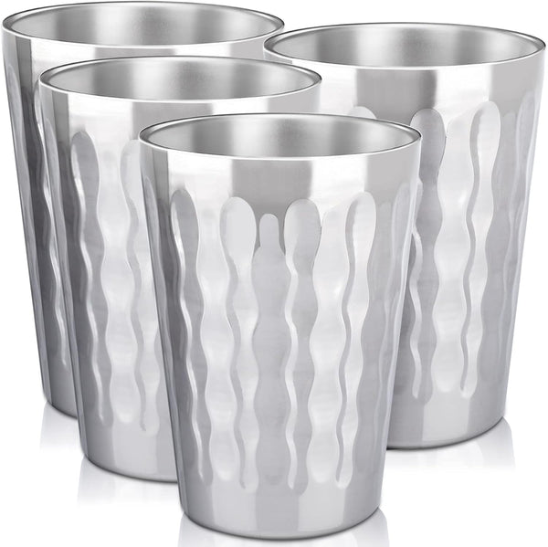 Beasea 15oz Stainless Steel Cups, 4 Pack Double Wall Insulated Tumblers, Unbreakable for Home and Travel