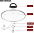 Tempered Glass Pan Lid, 8" Pot Cover with Heat Resistant Handle for Frying Pan, Skillet, Cast Iron, Wok