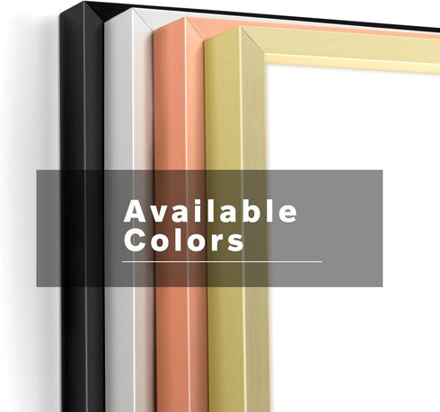 Frametory 8x10 Metal Picture Frame with Mat for 5x7 Picture, Aluminum Photo Frame Collection in Rose Gold