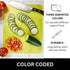 Nicole Home Collection Flexible Cutting Mats Set of 3, BPA-Free Plastic Color-Coded Kitchen Chopping Boards