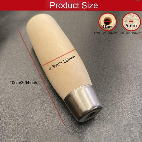 2 Pack Kitchen Knife Handle Replacement Wooden Round Grip for Chinese Chef's Knives Vegetable Meat Cleaver Bone Chopper Japanese Cutter Repair Scales DIY Parts by TorSor