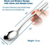 Set of 5 Premium Korean Soup Spoons - 8 Inch 18/10 Stainless Steel Long Handle Rice and Asian Spoon for Home