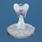 Glass Baron Angel 'I'm Blessed' - Angel Heart Figurine, White, Pink, Clear - Modern with Mirrored Base