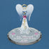 Glass Baron Angel 'I'm Blessed' - Angel Heart Figurine, White, Pink, Clear - Modern with Mirrored Base