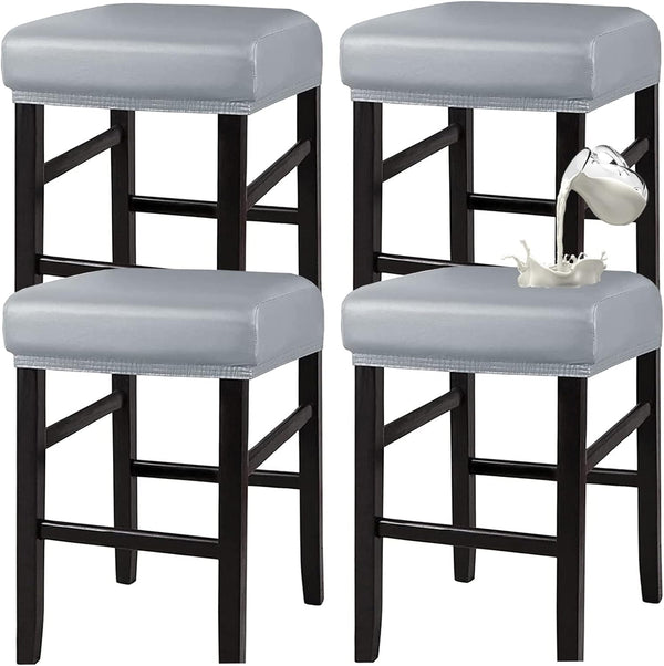 HFCNMY Stool Covers Rectangle,Stretch Waterproof PU Rectangle Bar Stool Covers Vanity Stool Cover