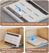 Pull Out Cabinet Organizer Adhesive, 12'' W x 16.9"D x 3.1'' H Heavy Duty Carbon Slide Out Pantry Shelves for Kitchen
