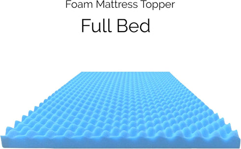 Airflow Foam Mattress Topper, Egg Crate Foam Pad, Hospital Mattress Pad for Support and Pressure Relief (Full)