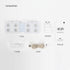 mooas 3D Pure Mini White LED Clock Multi-Function LED Clock Calendar Alarm Temperature 8.5"