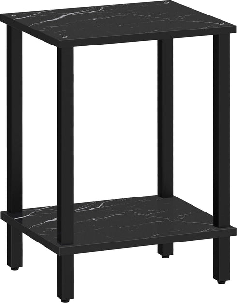 2-Tier TB01BMK034 TUTOTAK End Table, Side Table, Nightstand, Storage Shelf, Sofa Side Table for Small Space, Living