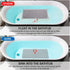 Shower Mat Bathtub Mat Non Slip - 16x32 Inch, Upgraded No Suction Cup Soft Textured PVC Loofah Tub Mat with Drain for