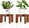 HPC DECOR 2 Pack Wood Plant Stand-Mid Century Modern Planter Stands-Wooden Flower