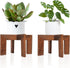 HPC DECOR 2 Pack Wood Plant Stand-Mid Century Modern Planter Stands-Wooden Flower