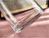 Moden Small Trapezoid Glass Vase with Gold Mouth for Home Wedding Centerpieces Decoration (4.7" x 8.7")