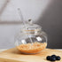 123Arts Clear Glass Sugar Bowl with Lid and Serving Spoon, 8 Ounces