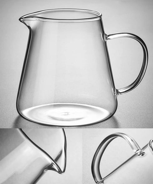 MJZQCD Glass Teapot (32oz/950ml) with Removable Stainless Steel Infuser, Transparent Stovetop Tea Kettle for Blooming
