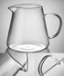 MJZQCD Glass Teapot (32oz/950ml) with Removable Stainless Steel Infuser, Transparent Stovetop Tea Kettle for Blooming