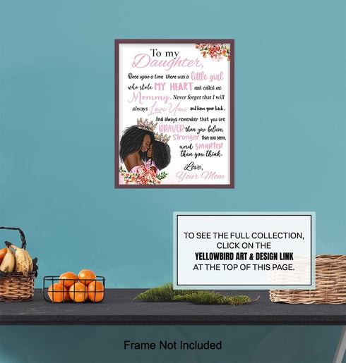 11x14 Black Girl Nursery Wall Art LARGE - African American Art - Inspirational Quotes - Positive Sayings - Cute Baby
