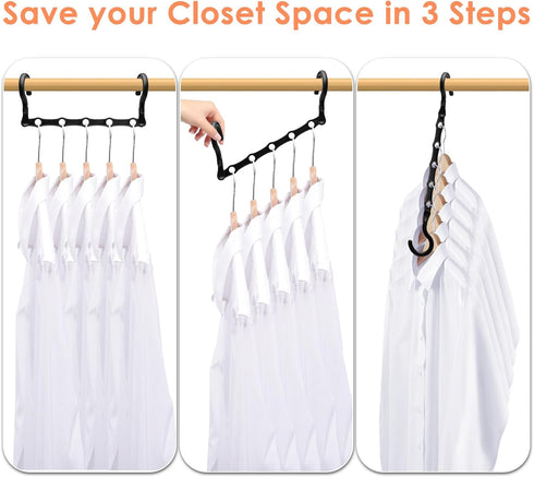 Closet Organizers and Storage, 8 Pack Upgraded Cascading Hangers for Heavy Clothes, Magic Closet Organization
