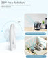 AceMining Small Quiet Desk Fan, USB Fan with Night Light, Rechargeable 4 Speed Table Fan, 330° Rotation for Bedroom