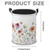 Summer Spring Wildflowers Laundry Hamper Basket, Colorful Floral Printing Collapsible Portable Laundry Bag, Garden