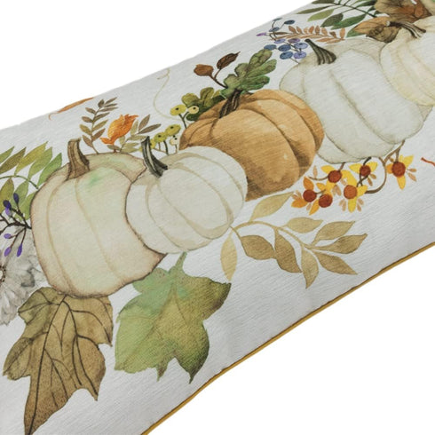 3D 16x28 Inch JWH Decorative Pillow Cover Flower Accent Pumpkin Case with Watercolor Print Cushion Long Pillowcase