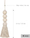 Garneck 4pcs Natural Cotton String Tassel Wood Beads, Handmade Wooden Pendant for Closet Door Handle Decor