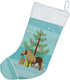 Caroline's Treasures BB9281CS Shetland Pony Horse Christmas Stocking, Teal Fireplace Hanging Holiday Decor