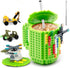 Fubarbar Novelty Coffee Mugs, Kids Brick Gaming Mug with Straw, Funny Xmas/Birthday Gift for Men, Women, Kids (Green)