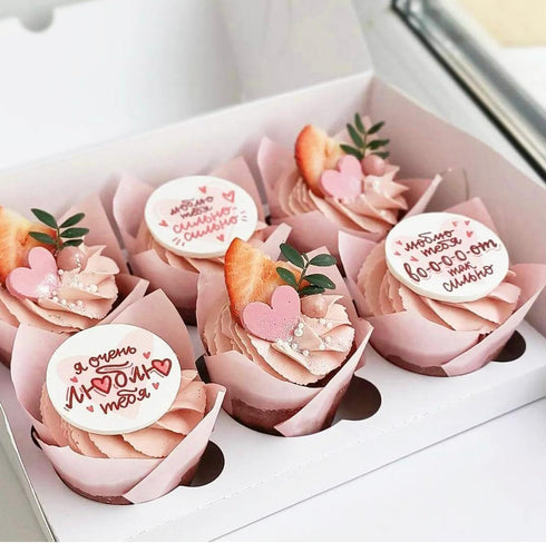 200 Pieces Tulip Cupcake Muffin Liners Greaseproof Paper Baking Cups Cupcake Wrappers for Birthday Wedding Party Baby Showers Catering Restaurants(Pink) by REDANHA