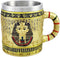 Egyptian Theme Golden King Tut Pharaoh of Egypt Dynasty Beer Stein, Great Gift for Ancient Egyptian Culture Lovers