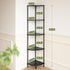 Yoobure 5-Tier Corner Shelf Stand, Tall Corner Bookshelf for Bedroom, Living Room, Narrow Display Shelf