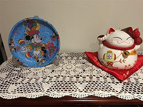 Laivigo Handmade Crochet Lace Table Cloth Doilies - Rectangle, 16 x 35 Inch, Beige