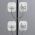 White Fridge Lock, 2 Pack with 4 Keys, Childproof Refrigerator Locks, Freezer and Drawer Lock, No Tools Required