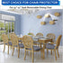 BUYUE Set of 4 Dining Room Chair Seat Covers, Grey TPU Jacquard Fabric Stretch Washable Slipcover for Kitchen Cushions