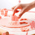 2-Inch Pastry/Cookie/Fondant Stamper, 4 Stamps Pink Cherry Blossom Shape Flower Hand Pressure Pastry Tool Set