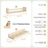 16.5" Set 2+1, Floating Book Shelves for Wall, Natural Wood Nursery Shelves for Book Storage, Solid Pine Wooden