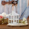 Kate Aspen Rustic Farmhouse Decor, White Candle Holder Lantern, 7.5 Inch, Wedding Decoration, Centerpiece