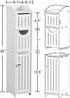 AOJEZOR Bathroom Storage Cabinet: Small Bathroom Storage Cabinet - Toilet Paper Holder Fit for Mega Roll,White
