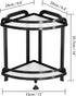 Counter 2-Tier Countertop, 9''L 9''W 13.8''H Black Bathroom Organizer XL Corner Shelf, Bathroom Organizers Large