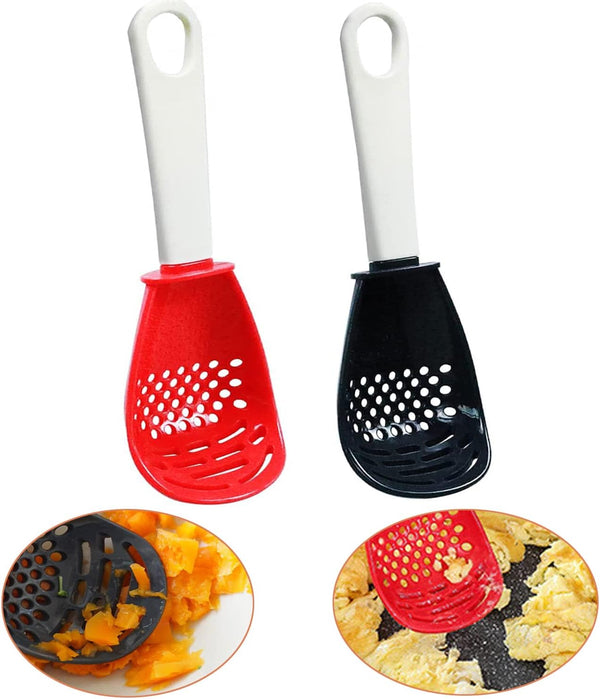 Multifunctional Cooking Spoon, 2 Pcs Non-toxic Heat-resistant Skimmer Scoop Slotted Spoon for Cooking