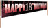 Large 18th Birthday Yard Sign Banner, Happy 18 Years Old Party Supplies Decorations, Black Pink Rose Gold (9.8 x 1.6 ft)