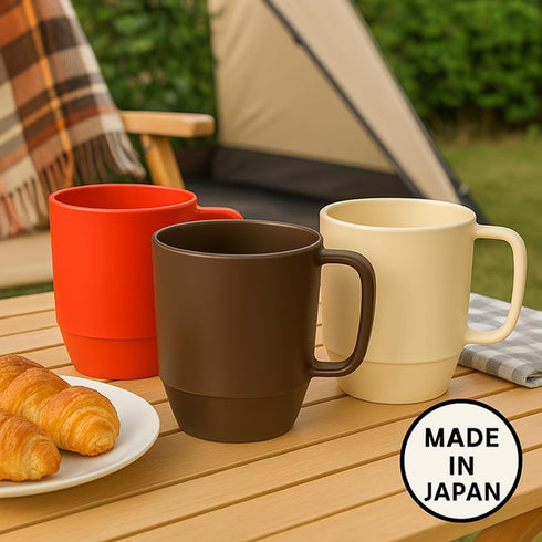 Japanese Microwavable Water Mug - Unbreakable Milk Juice Mug for Kids, 12 oz, Red