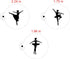 Designer Stencils Ballerina Cookie Stencil Set, Beige/Semi-Transparent, fits 3 inch circle