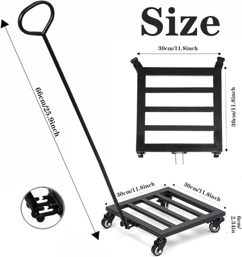 12Inch 200lb Heavy Duty Plant Caddy with Wheels - Weight Capacity - Steel Rolling Plant Stand for Indoor and Outdoor