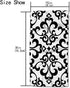 HGOD DESIGNS Black Floral Vintage Flower Paisley Design Bath Hand Towels, 100% Cotton 15inX30in