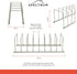 Spectrum Euro Kitchen Organizer, Satin Nickel, Space-Saving Dish Rack Holder for Pots & Pans